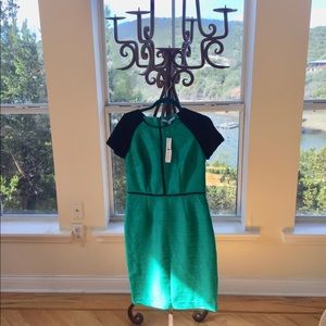 Antonio Melani Molly Sheath in Black & Sea Green